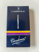 Vandoren traditional clarinet twin pack of reeds - strength 3